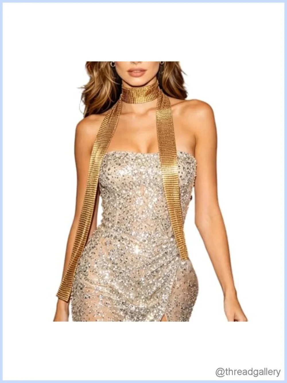 Sequin Sparkly Scarf Neck Tie Party Accessory 59IN Lightweight